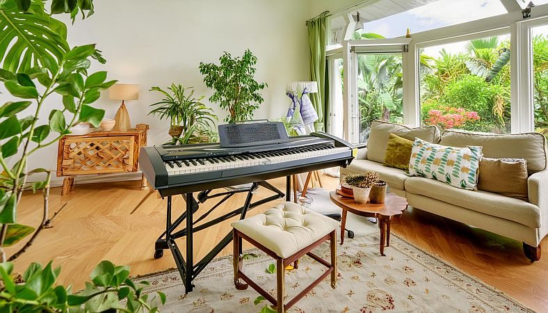 keyboard in a living room piano vs. keyboard blog